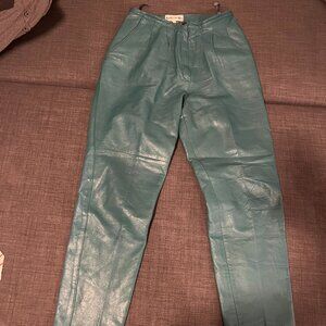 Margaret Godfrey x Bagatelle Women's Vintage Leather Pants High Rise